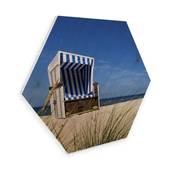 Hexagon - Holz Birke-Furnier - Strandkorb Hexagon - Holz Birke-Furnier - Strandkorb