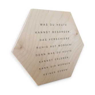 Hexagon - Holz Birke-Furnier - Was du heute kannst besorgen... 
