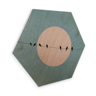 Hexagon - Holz Birke-Furnier - Kubistika - Die Schönheit der Stille 