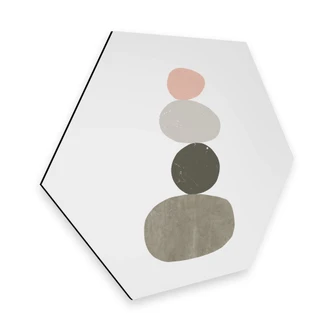 Hexagon Dibond Nouveauprints - Pebbles 