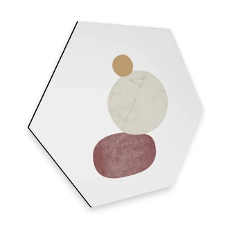 Hexagon - Alu-Dibond Nouveauprints - Pebbles 2 