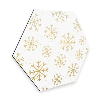 Esagoni Alu-dibond - Fiocchi di neve 