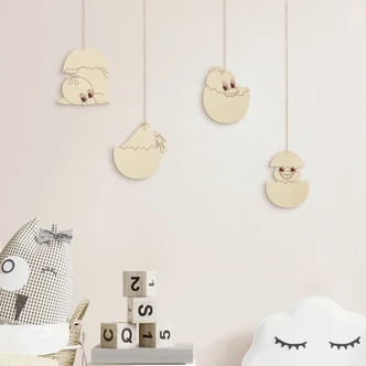 Boomdecoratie Kuikentjes (4-delig) 