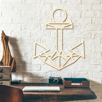 Holzkunst Pappel - Origami Anker 