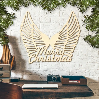 Decoro in legno - Merry Christmas 