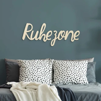 3D Holz Schriftzug Ruhezone - Pappelholz 