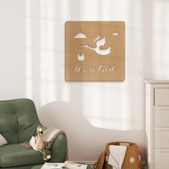 MDF Decoratie Baby - It's a Girl 