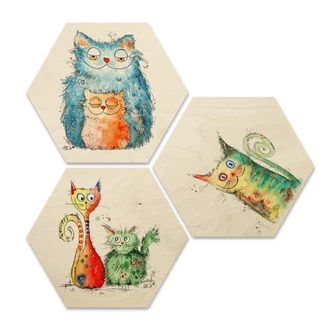 Hexagon Wood - Hagenmeyer - Cats Hexagon Wood - Hagenmeyer - Cats