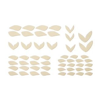 Holzdeko Blätter Birken Baum Wald - Erweiterungs-Set - Pappel 