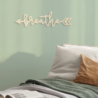 Houten Decoratie – Breathe - populierenhout Houten Decoratie – Breathe - populierenhout