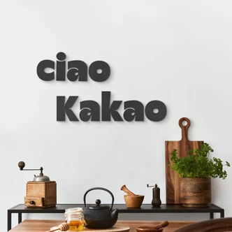 Wanddeko Schriftzug Ciao Kakao - MDF Wanddeko Schriftzug Ciao Kakao - MDF