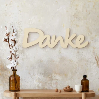 Holzbuchstaben Danke 