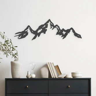 MDF - Houten Wanddecoratie Bergpanorama (3-delig) 