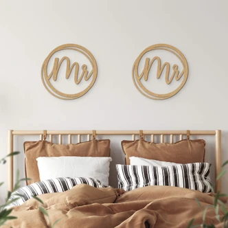 Schriftzug Hochzeit Mr and Mr - MDF Natur Schriftzug Hochzeit Mr and Mr - MDF Natur