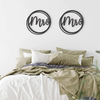 MDF Schriftzug Hochzeit Mrs and Mrs MDF Schriftzug Hochzeit Mrs and Mrs