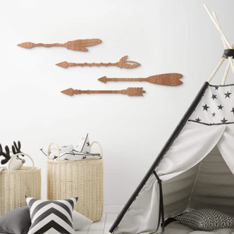 Houten Decoratie Indianenpijlen - set van 4 