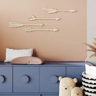 Wooden Décor - Indian Arrows - set of 4 Wooden Décor - Indian Arrows - set of 4
