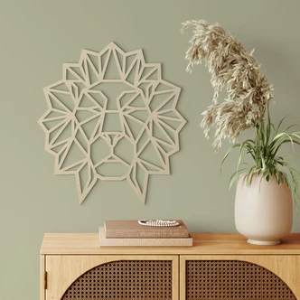 Wooden Lion Head – poplar wood 