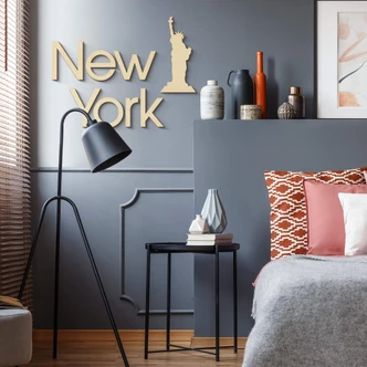 Hout populier New York met Vrijheidsbeeld 