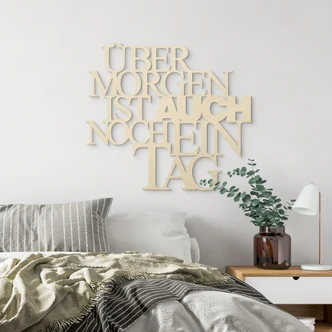 Holzbuchstaben Pappel - Übermorgen ist auch... 