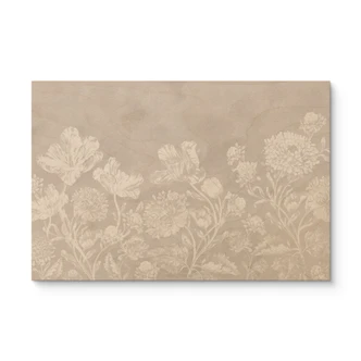Holzbild Wildblumen in Kreide-Optik Beige - Bloomery Decor 