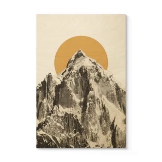 Houten Poster Bodart - Sun and Mountain 