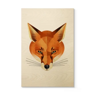 Holzbild Fuchs - Braun 