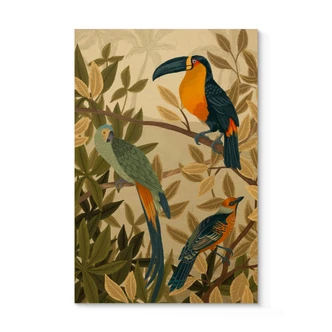 Houten Poster Goed Blauw - Vogels in een Paradijs 