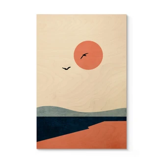 Holzbild Kubistika - Auf einer Reise 