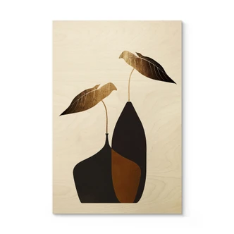 Scandinavisch Houten Wanddecoratie Boeket - Kubistika 