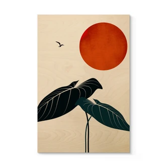 Holzbild Kubistika - Träume in der Nacht 