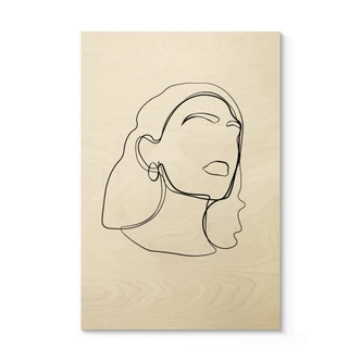 Houten Poster NKTN Line Art - Follow Your Dreams 