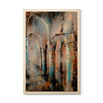 Cuadro de madera Vuelo por los soportales - Schmucker 