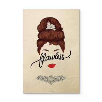 Houten Poster Tohmé - Flawless Audrey 