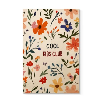 Tableau sur bois Cool Kids Club Fleurs colorées - Treechild Tableau sur bois Cool Kids Club Fleurs colorées - Treechild