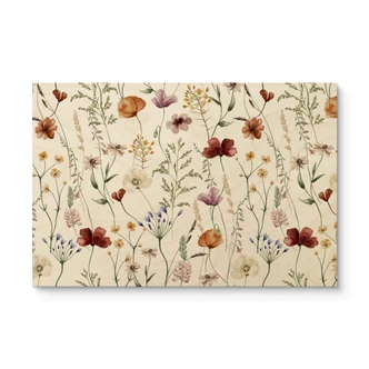 Cuadro de madera con flores silvestres de colores - UN Designs 