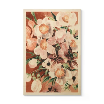 Houten Poster Orchidee bloemen - Zwara 