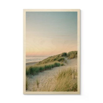 Holzbild Dünen an der holländischen Küste - Zwart 