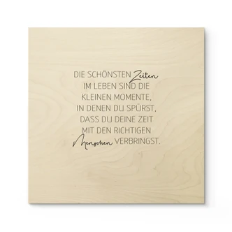 Holzbild Die schönsten Zeiten im Leben 02 