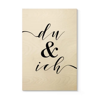 Holzbild Du und ich 