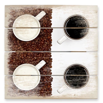 Holzbild Lavsen - White Espresso - 40x41,5 cm 