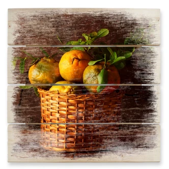 Cuadro de madera Laercio - Agricultores Limones - 40x41,5 cm 
