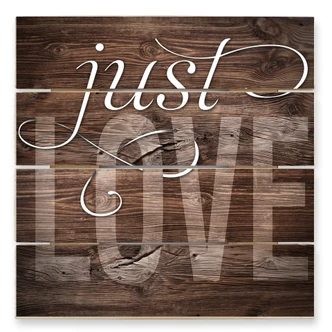 Houten Wanddecoratie Just Love 