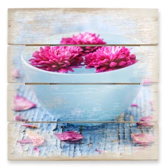 Holzbild Wellness Ambiente - 40x41,5 cm 