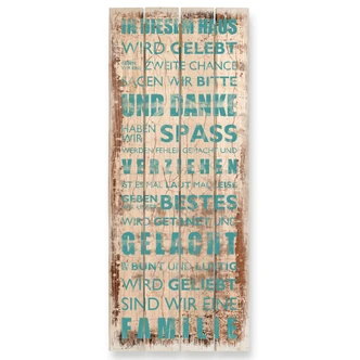 Holzbild In diesem Haus - Panorama 