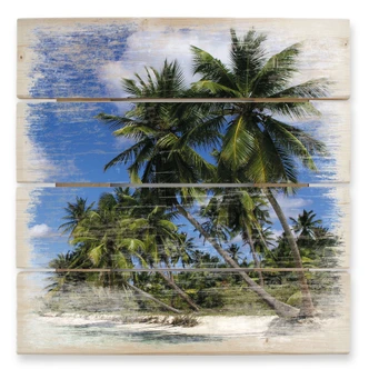 Holzbild Carribean Flair - 40x41,5 cm 