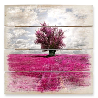 Houten Wanddecoratie De Eenzame Boom 