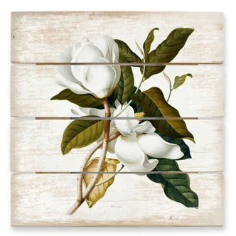 Holzbild Ehret - Magnolie - 40x41,5 cm 