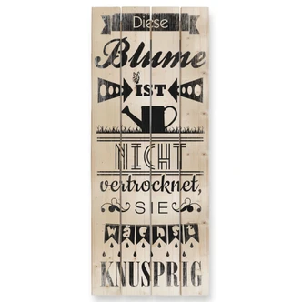 Holzbild Diese Blume ist nicht vertrocknet - Panorama 