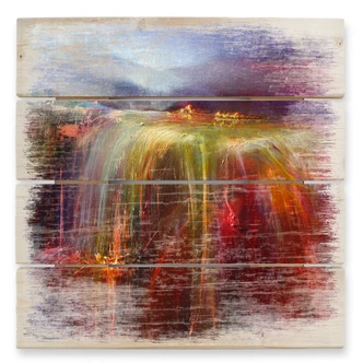 Holzbild Schmucker - Überfluss - 40x41,5 cm 